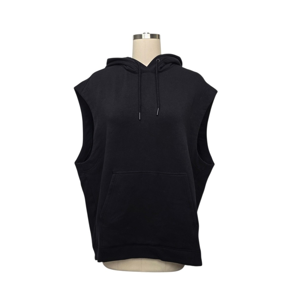 Athleta Retroplush Cocoon Sweatshirt Sleeveless Hoodie Black Size Medium